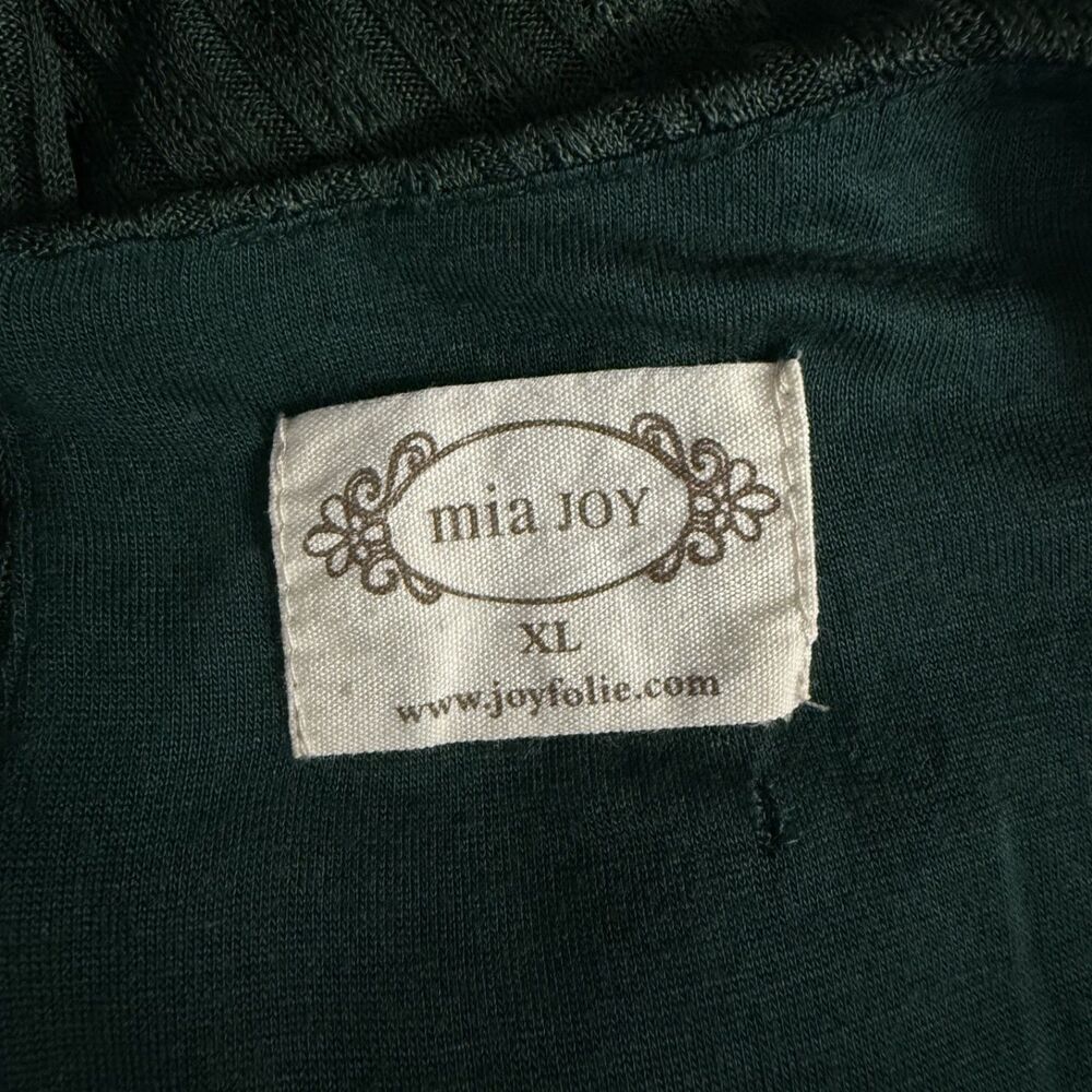 Mia Joy Women's XL Dark Green Self Striped Stretch Maxi Dress - Picture 6 of 7